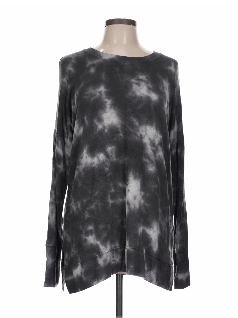 Herizon Women's Black & White Tie-Dye Crewneck Sweatshirt
